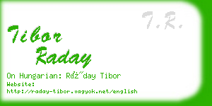 tibor raday business card